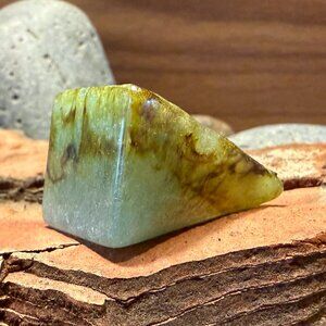 Resin Blue Brown Glittery Gold Metallic Statement Ring Size 8